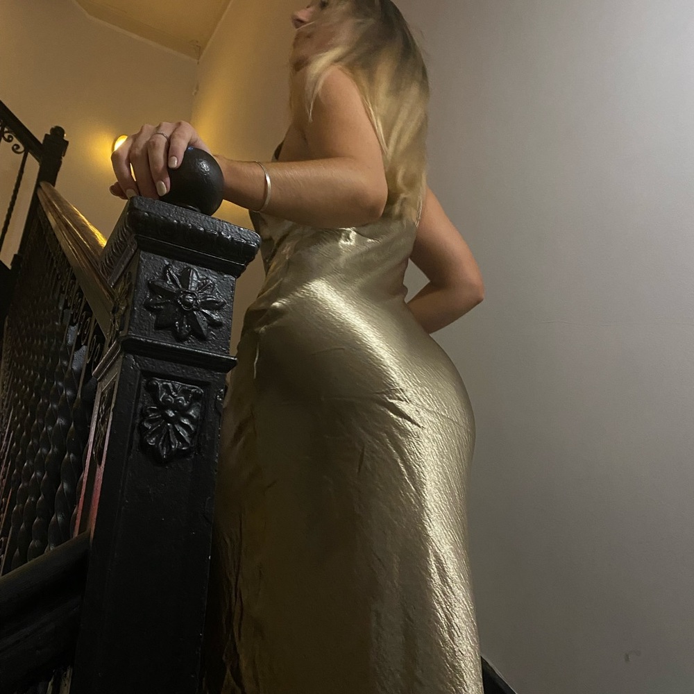 Le Soir Par by Molly Bracken Gold Dress